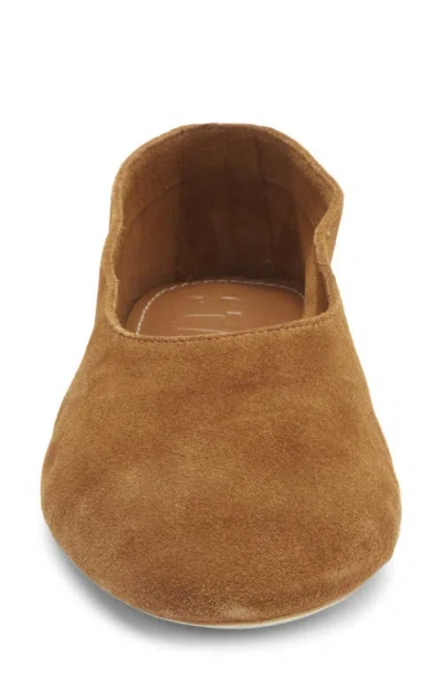 Staud Suede Ballet Flats In Brown