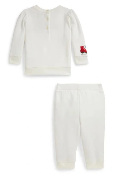 Ralph Lauren Embroidered Cotton Sweatshirt & Joggers Set In Multi