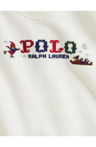 Ralph Lauren Embroidered Cotton Sweatshirt & Joggers Set In Multi