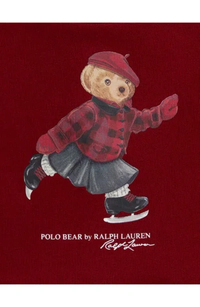 Ralph Lauren Skater Peplum Graphic Sweatshirt & Joggers Set In Multi