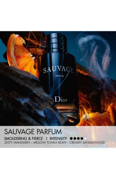 Dior Limited Edition Sauvage Parfum And Travel Spray Gift Set In Transparent