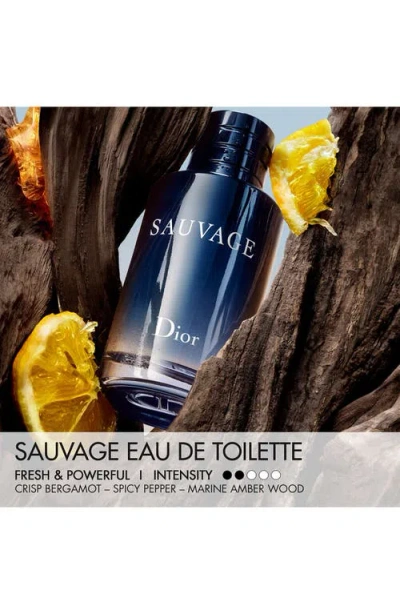 Dior Limited Edition Sauvage Parfum And Travel Spray Gift Set In Transparent