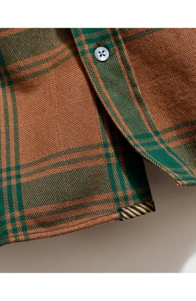 Billy Reid Large Scale Plaid Flannel Button-up Western Shirt In Multi