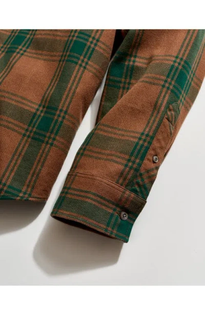 Billy Reid Large Scale Plaid Flannel Button-up Western Shirt In Multi