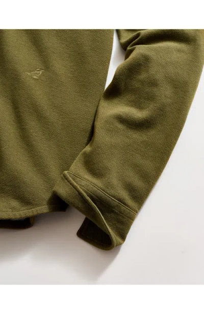 Billy Reid Yellowhammer Cotton & Linen Knit Button-up Shirt In Green