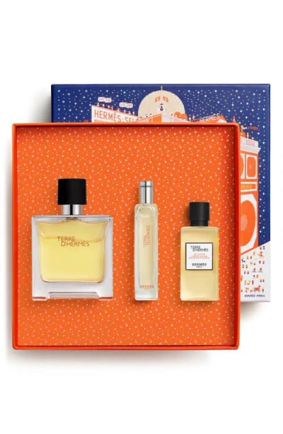 Hermes Terre D'hermès Pure Parfum Gift Set In Transparent