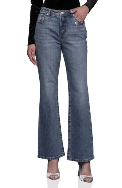 Avec Les Filles Women's Mid Rise Bootcut Jeans In Blue