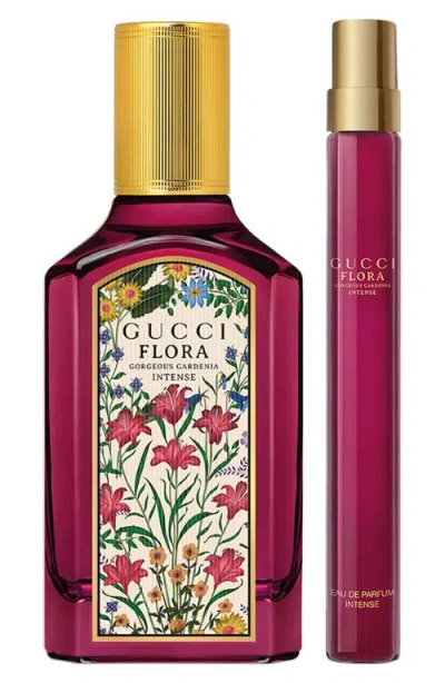 Gucci Flora Gorgeous Gardenia Eau De Parfum Intense Duo Gift Set In Red