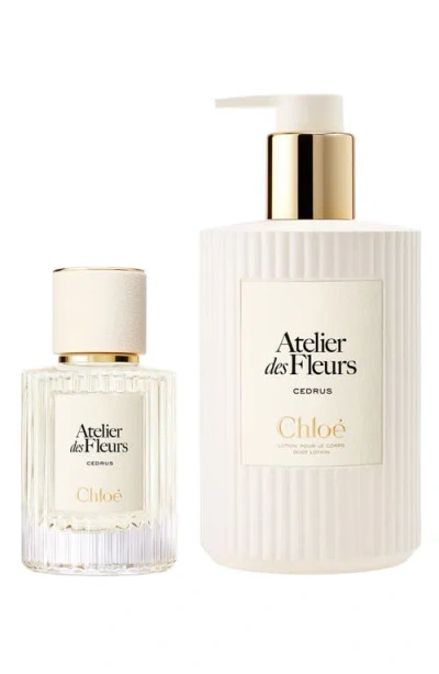 Chloé Atelier Des Fleurs Cedrus Eau De Parfum And Body Lotion Gift Set In White