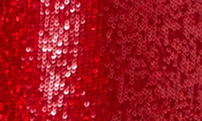 Lk Bennett Shimmer Sequin Wide Leg Pants In Red