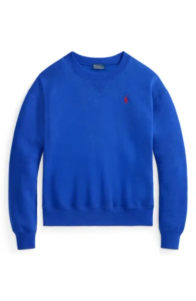 Polo Ralph Lauren Women's Fleece Crewneck Sweatshirt In Blue