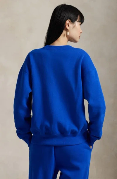 Polo Ralph Lauren Women's Fleece Crewneck Sweatshirt In Blue