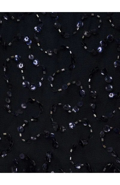 Adrianna Papell Women's Beaded Lace Blouson Boat Neck Dress In Black