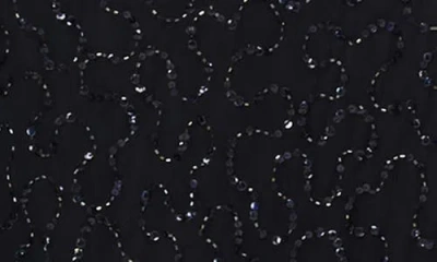 Adrianna Papell Women's Beaded Lace Blouson Boat Neck Dress In Black