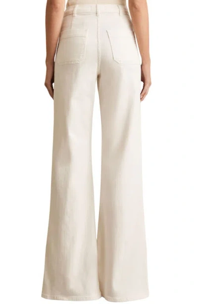 Reiss Sakura Flare Patch Pocket Jeans In Ecru In Neutral