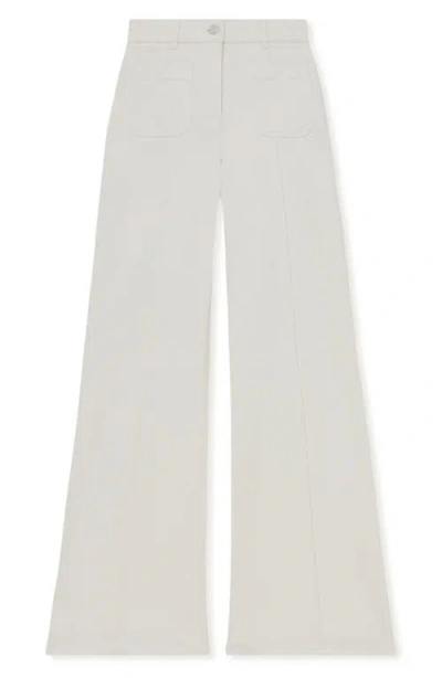 Reiss Sakura Flare Patch Pocket Jeans In Ecru In Neutral