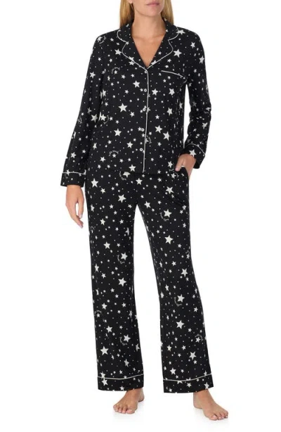 Kate Spade Women's 2-piece Sleepwear Long-sleeve Top And Pajama Pants Set In Black