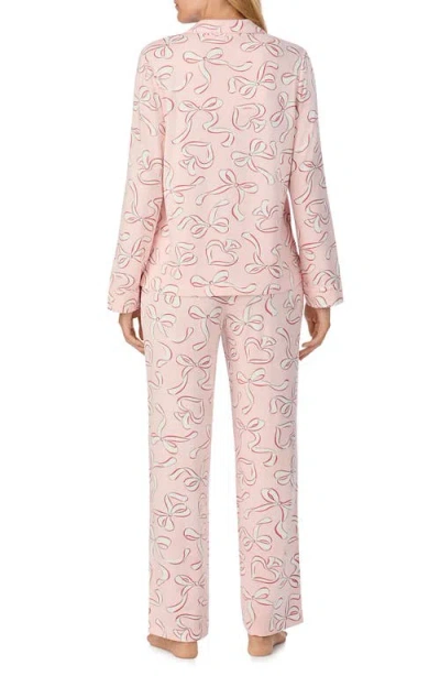 Kate Spade New York Printed Long Pajama Set In Pink
