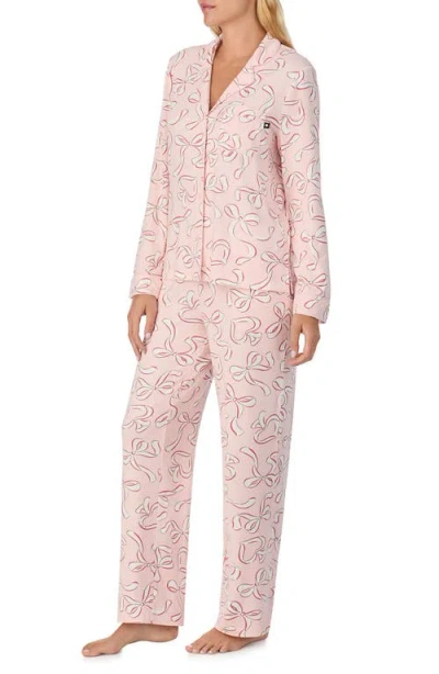 Kate Spade New York Printed Long Pajama Set In Pink
