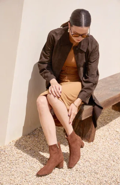 Linea Paolo Wrenly Block Heel Bootie In Brown