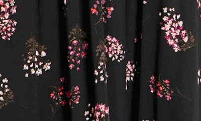 City Chic Murphy Long Sleeve Smocked Bodice Maxi Dress In Black