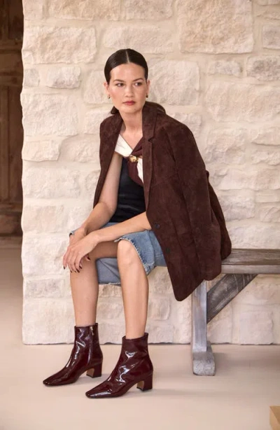 Linea Paolo Wrenly Block Heel Bootie In Burgundy