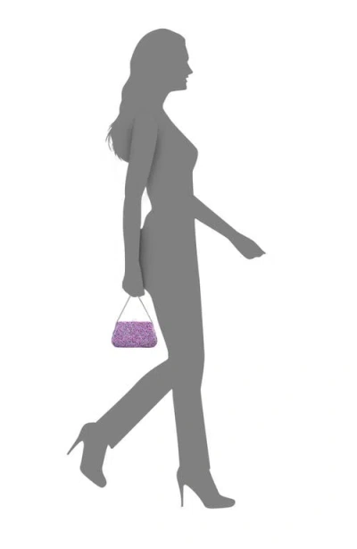 Nina Rock Candy Minaudiere Crystal Lift Lock Clutch In Purple