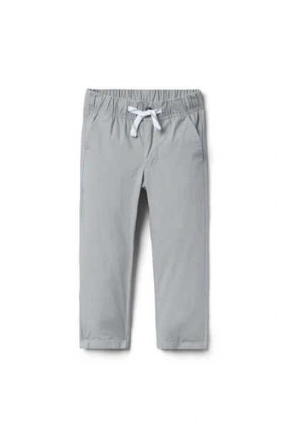 Janie And Jack The Drawstring Poplin Pant In Gray