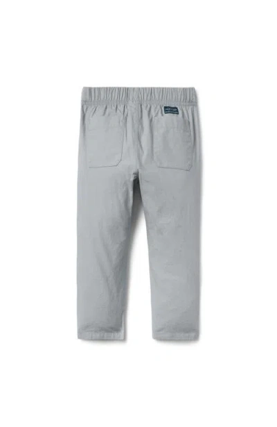 Janie And Jack The Drawstring Poplin Pant In Gray