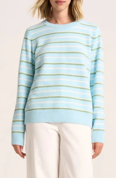 Matty M . Sophia Stripe Sweater In Blue