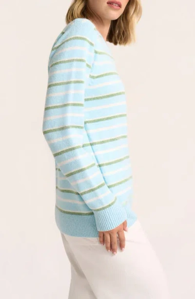 Matty M . Sophia Stripe Sweater In Blue