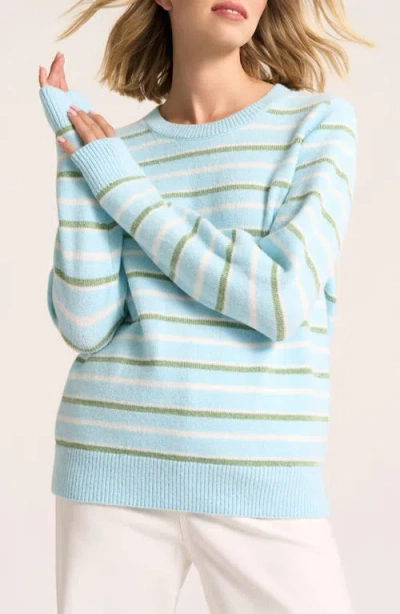 Matty M . Sophia Stripe Sweater In Blue