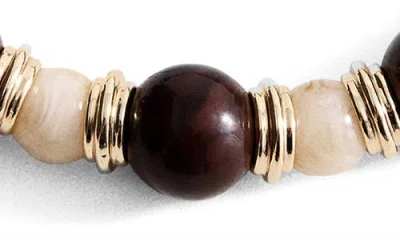 Mango Mixed Bead Necklace In Black