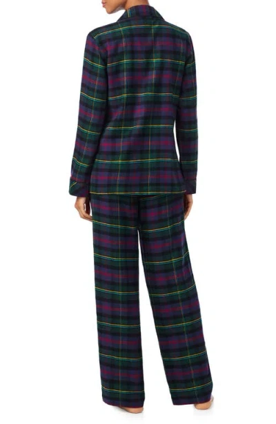 Ralph Lauren Women's Long Sleeves Notch Collar Pajama Set In Green