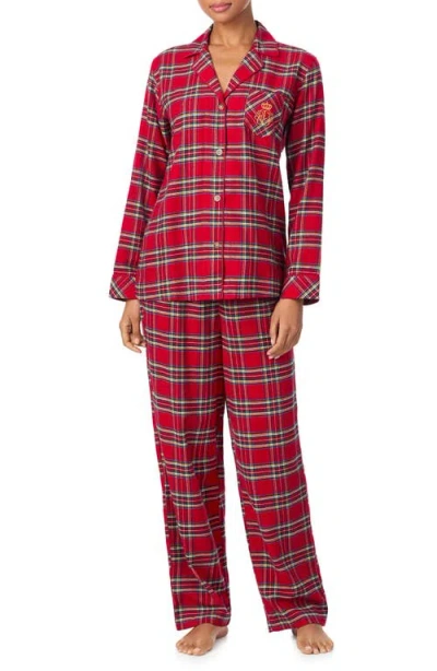Ralph Lauren Lauren  Cotton Blend Pajamas In Red