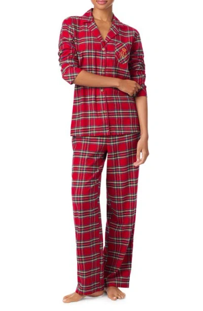 Ralph Lauren Lauren  Cotton Blend Pajamas In Red