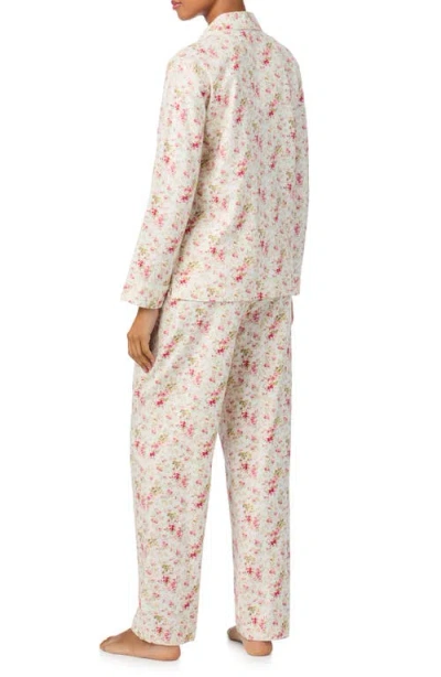 Ralph Lauren Women's Long Sleeves Notch Collar Pajama Set In White