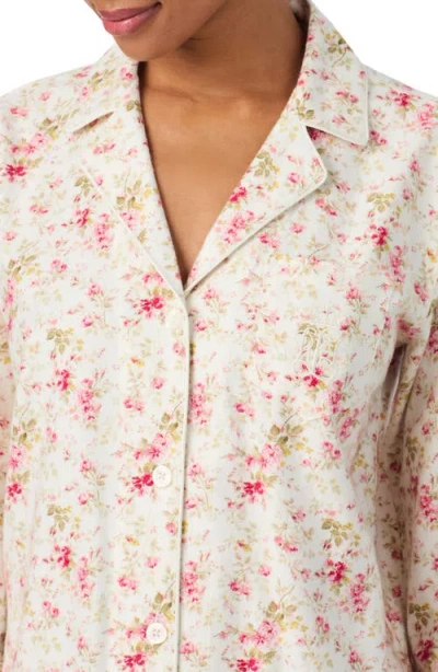 Ralph Lauren Women's Long Sleeves Notch Collar Pajama Set In White