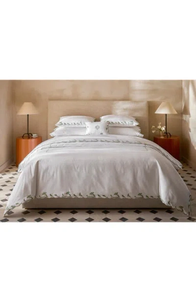 Matouk Marcella 600 Thread Count Egyptian Cotton Flat Sheet In White