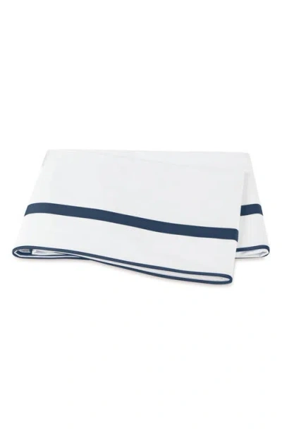 Matouk Louise 500 Thread Flat Sheet In Blue