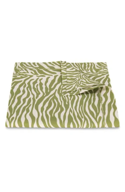 Matouk Regine Zebra Stripe Linen Tablecloth In Green