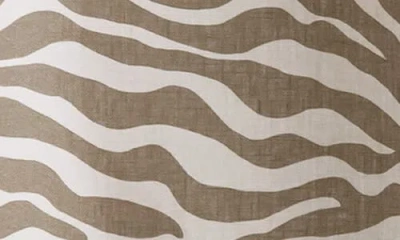 Matouk Regine Zebra Stripe Shower Curtain In Brown