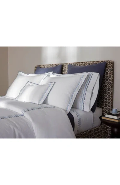 Matouk Axel Set Of 2 Embroidered Pillowcases In Blue