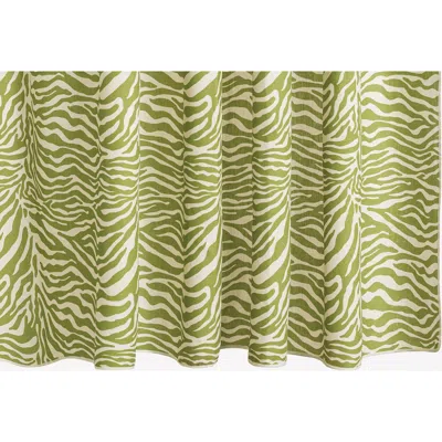 Matouk Regine Zebra Stripe Shower Curtain In Green