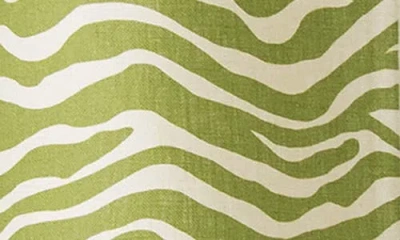 Matouk Regine Zebra Stripe Shower Curtain In Green