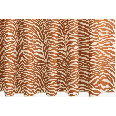Matouk Regine Zebra Stripe Shower Curtain In Brown