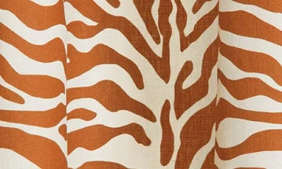 Matouk Regine Zebra Stripe Shower Curtain In Brown