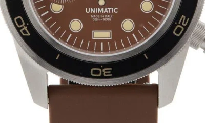 Unimatic Diving Heritage Diving Watch, 41.5mm In Brown
