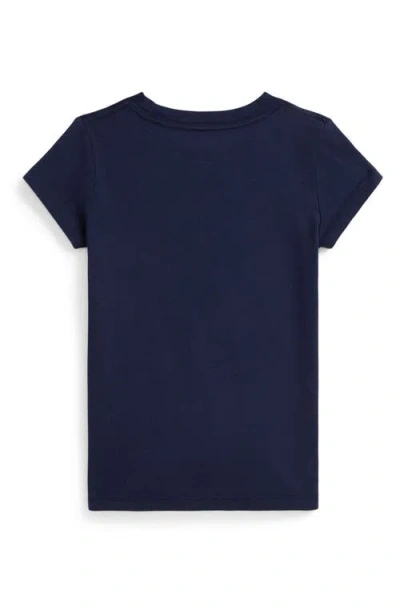 Polo Ralph Lauren Cotton T-shirt With Print In Blue