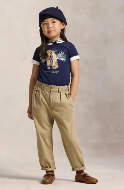 Polo Ralph Lauren Cotton T-shirt With Print In Blue